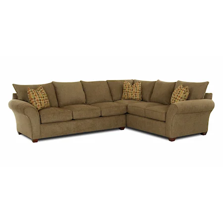 Transitional 2 Piece Sectional Sofa